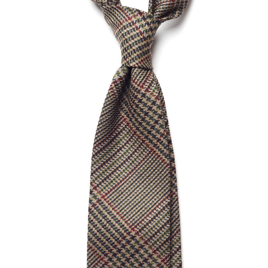 GLEN CHECK WOOL TIE