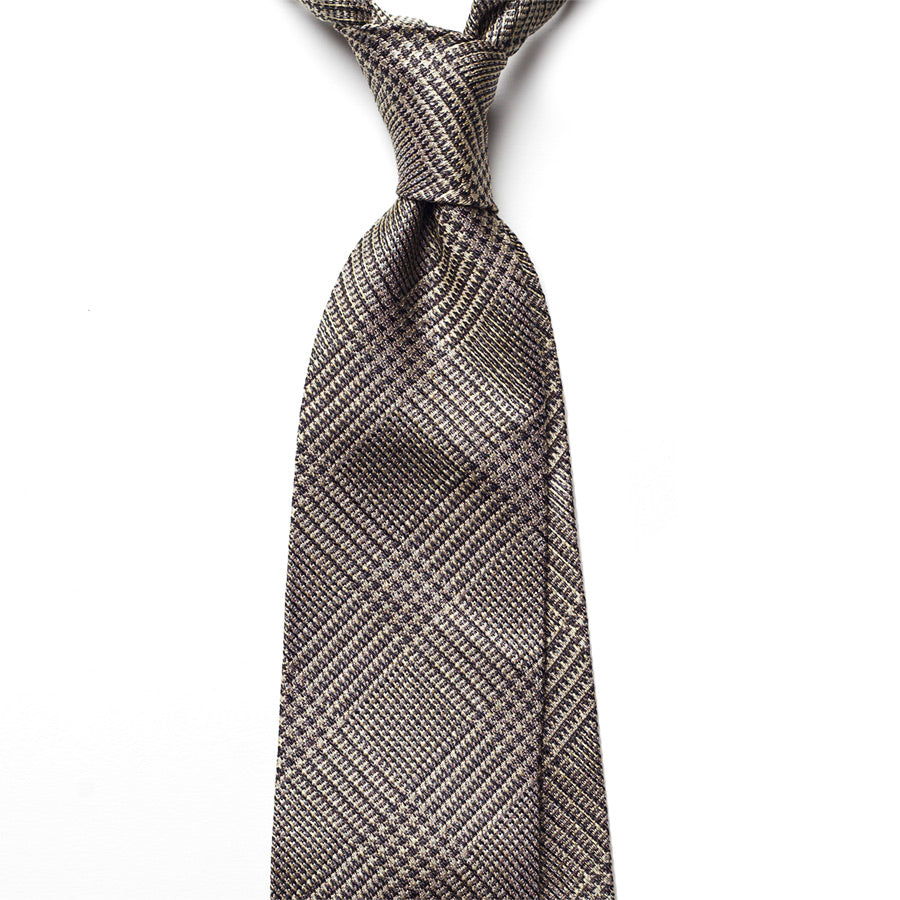 GLEN CHECK JACQUARD SILK TIE