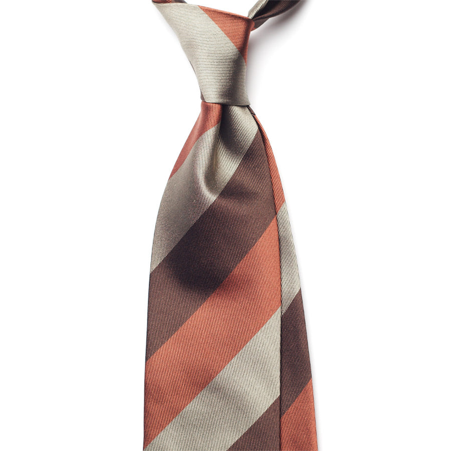 BLOCK STRIPE SILK TIE