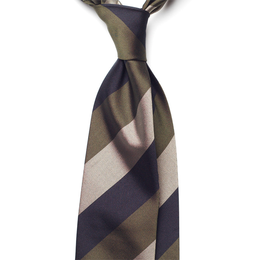 BLOCK STRIPE SILK TIE