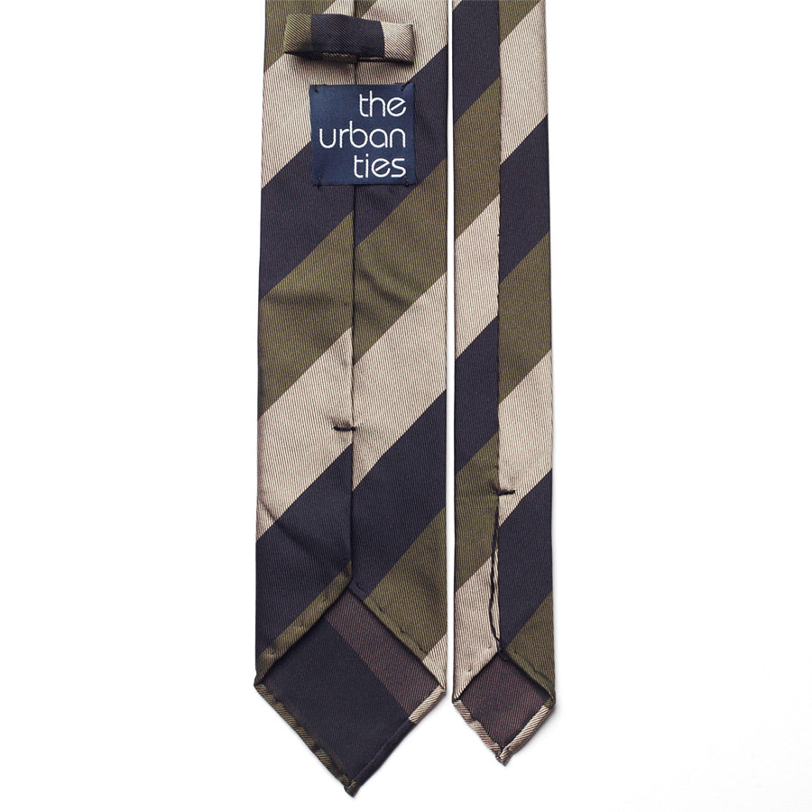 BLOCK STRIPE SILK TIE