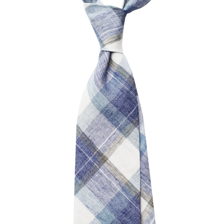 MADRAS CHECK LINEN TIE