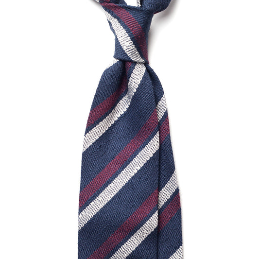 REPP STRIPE SHANTUNG SILK TIE