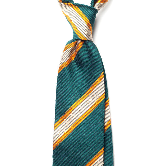 REPP STRIPE SHANTUNG SILK TIE