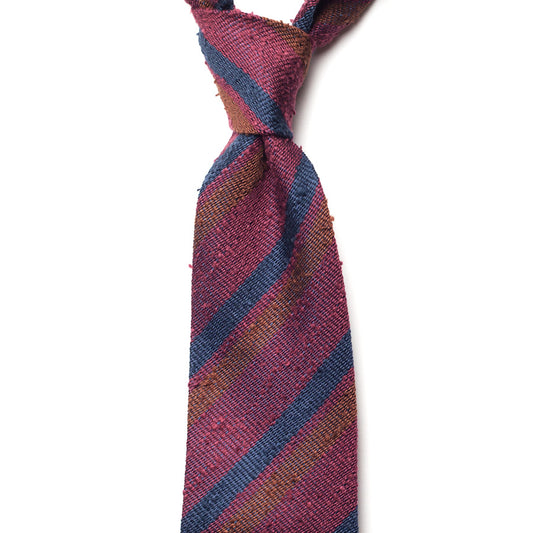 REPP STRIPE SHANTUNG SILK TIE