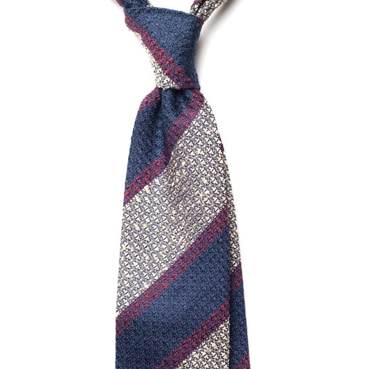 REPP STRIPE SHANTUNG SILK TIE