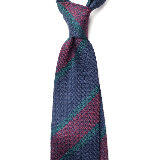 REPP STRIPE SHANTUNG SILK TIE