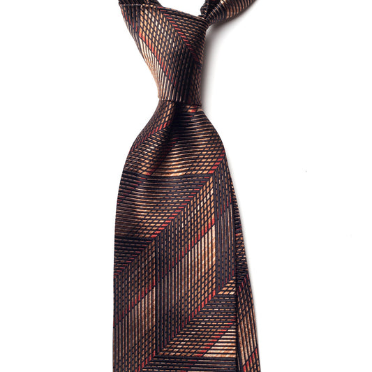 GEOMETRIC SILK TIE