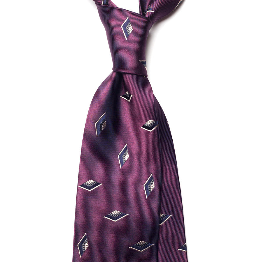 GEOMETRIC JACQUARD SILK TIE
