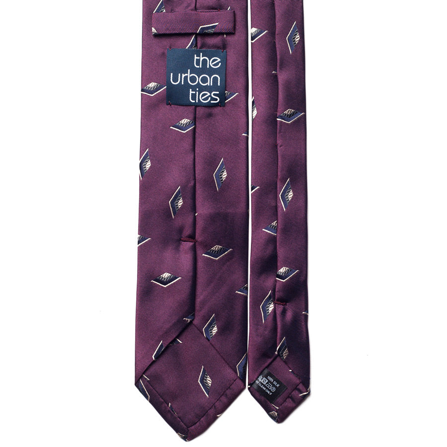 GEOMETRIC JACQUARD SILK TIE