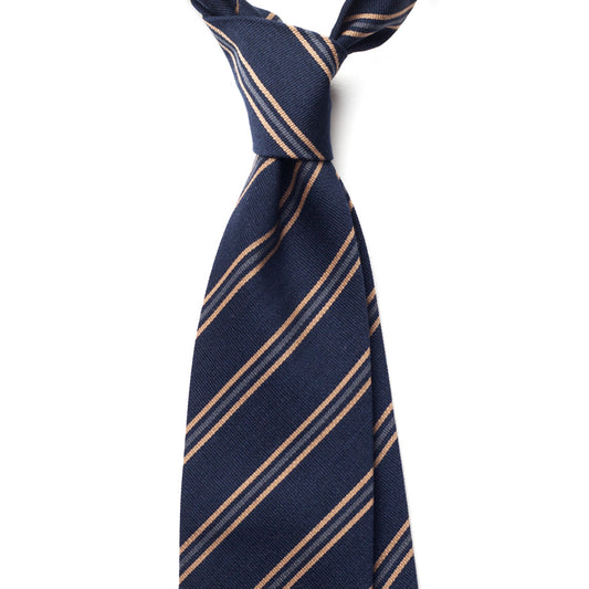 REPP STRIPE WOOL TIE