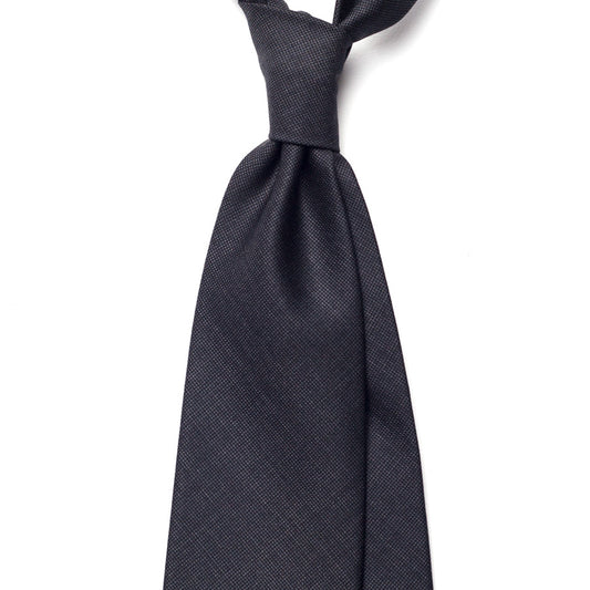 CHARCOAL HOPSACK WOOL TIE