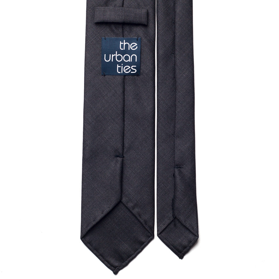 CHARCOAL HOPSACK WOOL TIE