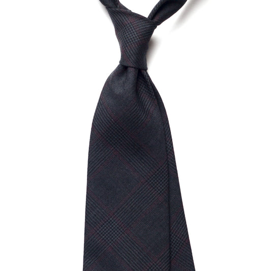 GLEN CHECK WOOL TIE