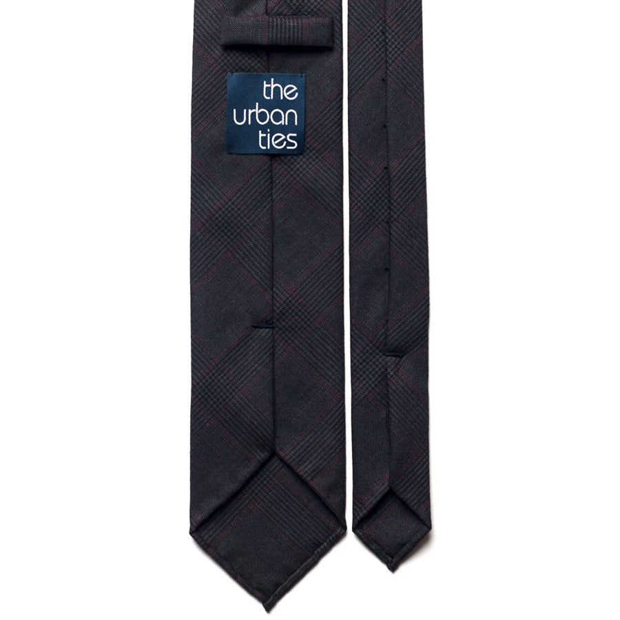GLEN CHECK WOOL TIE