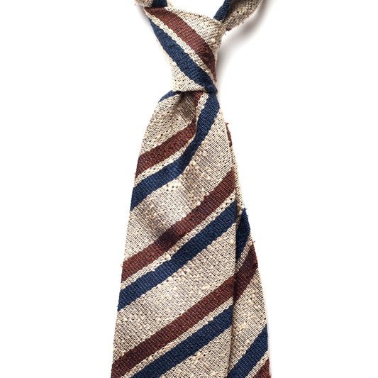 REPP STRIPE SHANTUNG SILK TIE