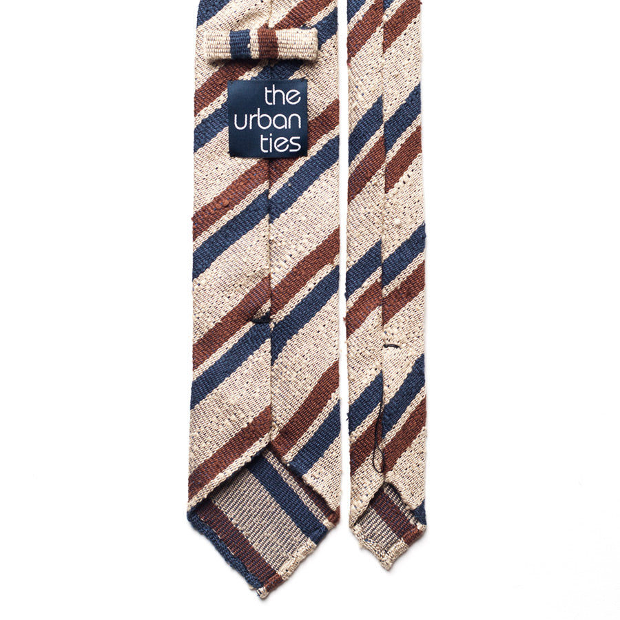 REPP STRIPE SHANTUNG SILK TIE