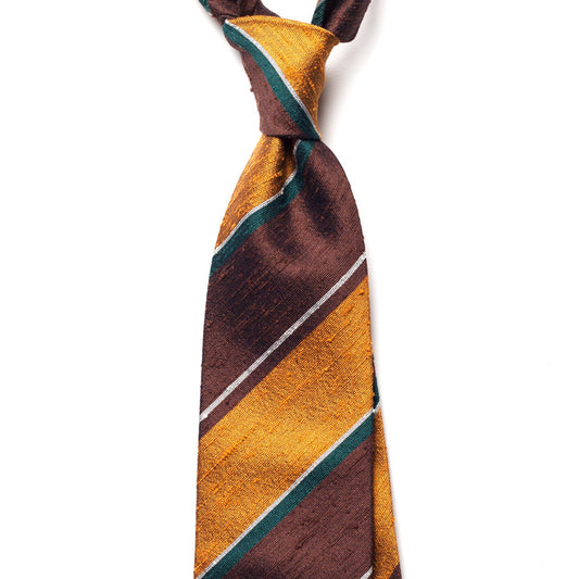 REPP STRIPE SHANTUNG SILK TIE