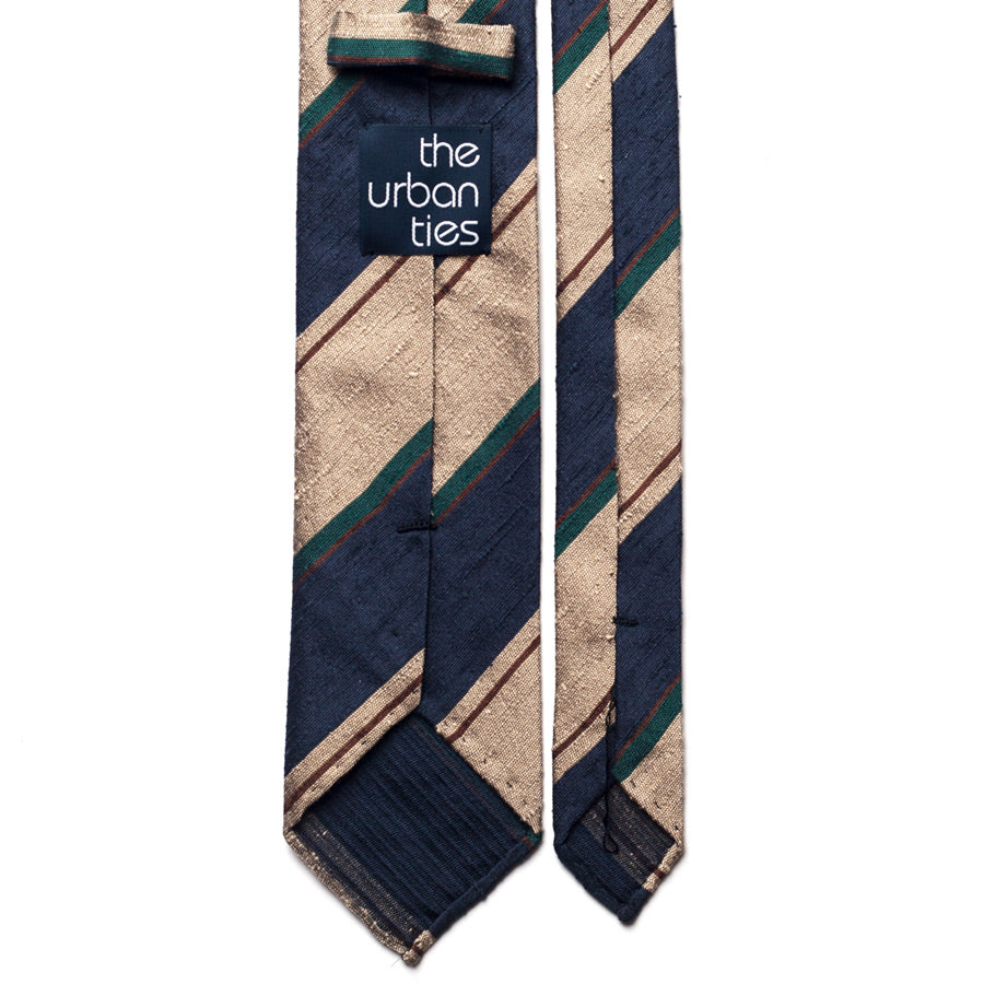 REPP STRIPE SHANTUNG SILK TIE