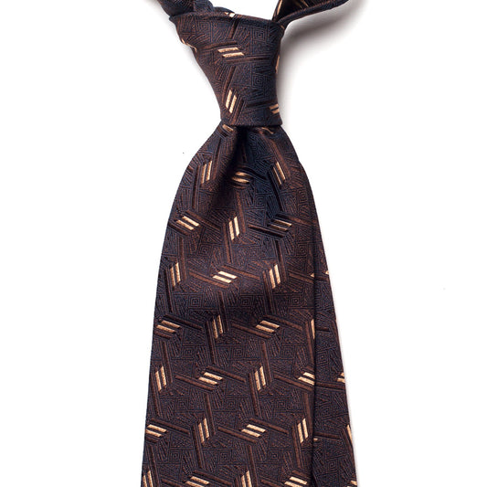 GEOMETRIC JACQUARD SILK TIE
