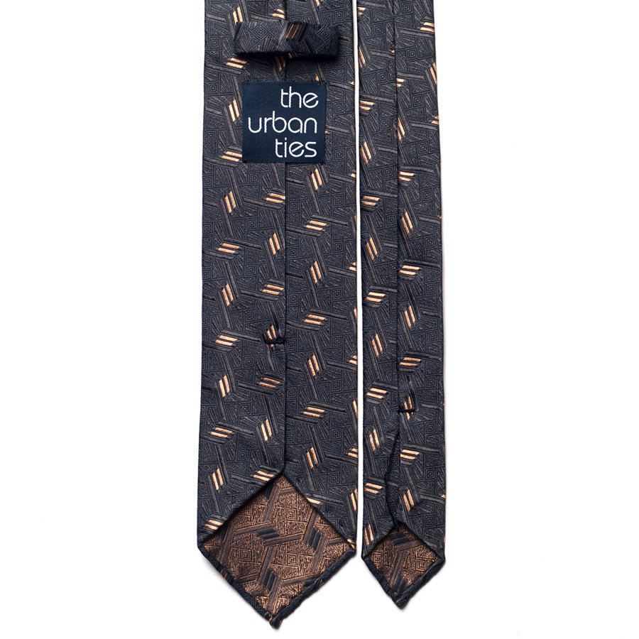 GEOMETRIC JACQUARD SILK TIE