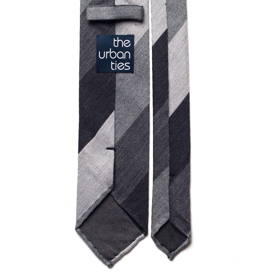 BLOCK STRIPE WOOL/SILK TIE
