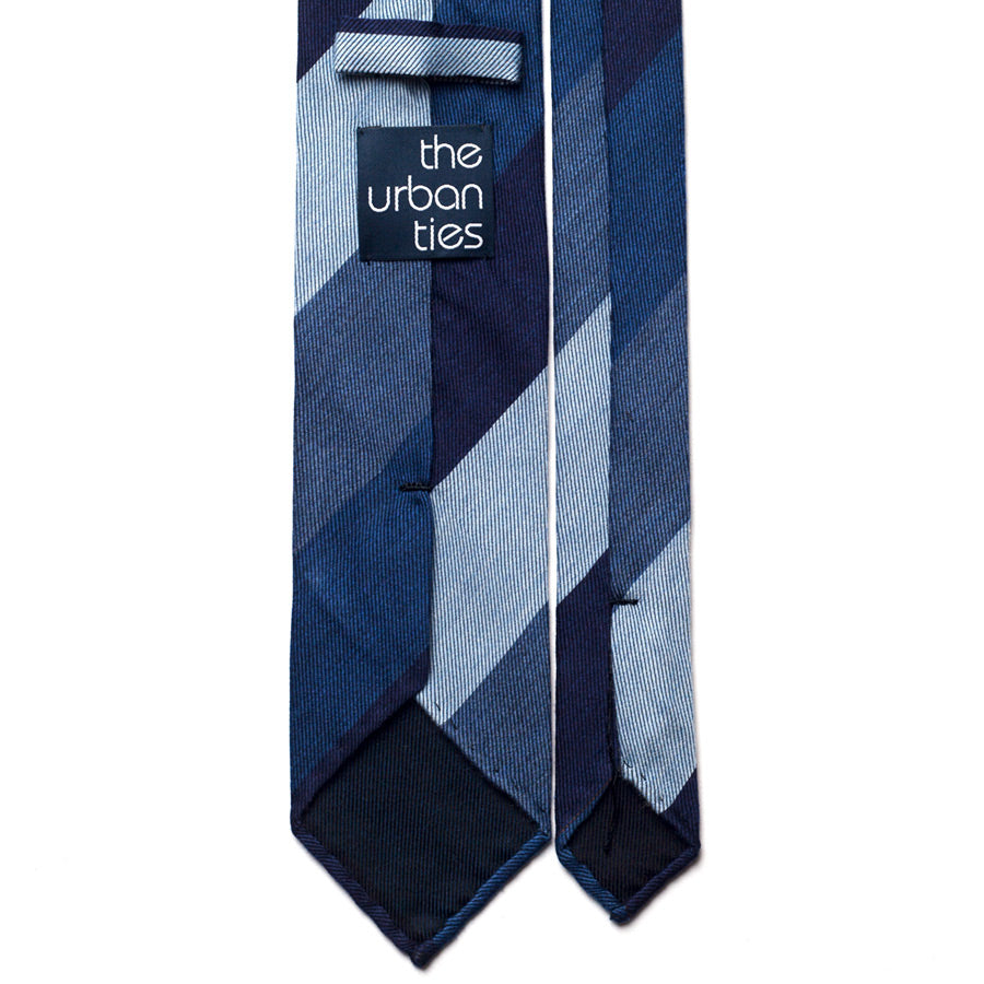 BLOCK STRIPE WOOL/SILK TIE