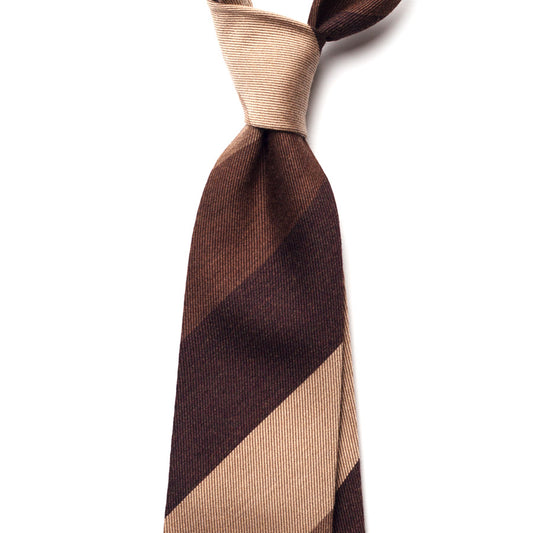 BLOCK STRIPE WOOL/SILK TIE