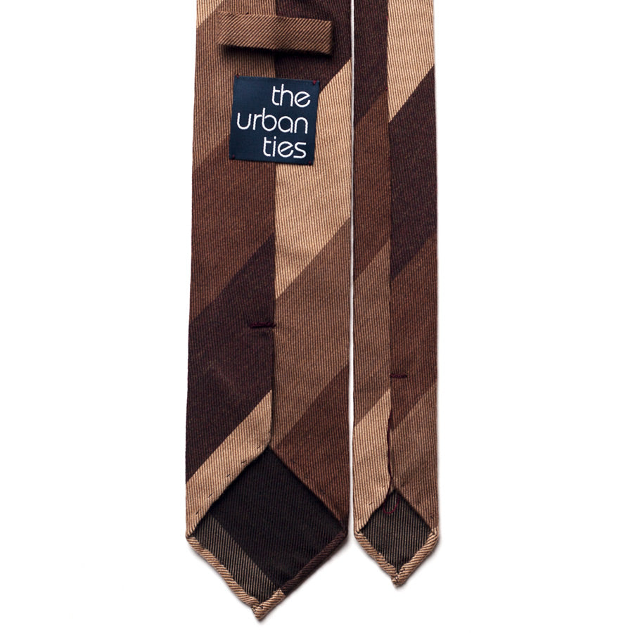 BLOCK STRIPE WOOL/SILK TIE