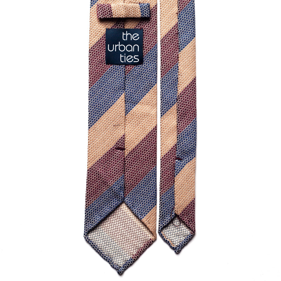 BLOCK STRIPE SILK/COTTON TIE