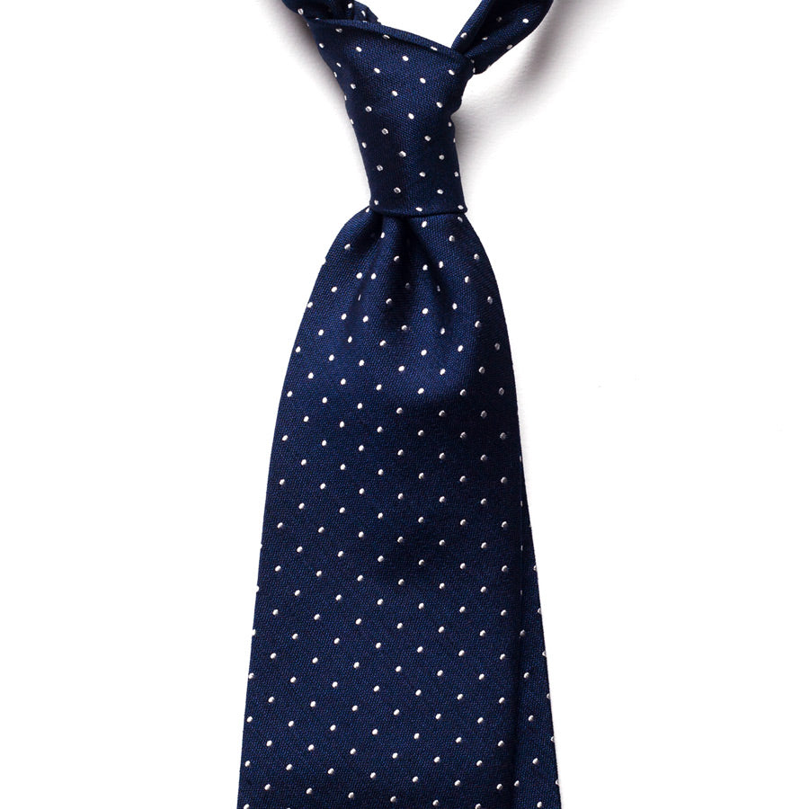POLKA DOT JACQUARD SILK TIE