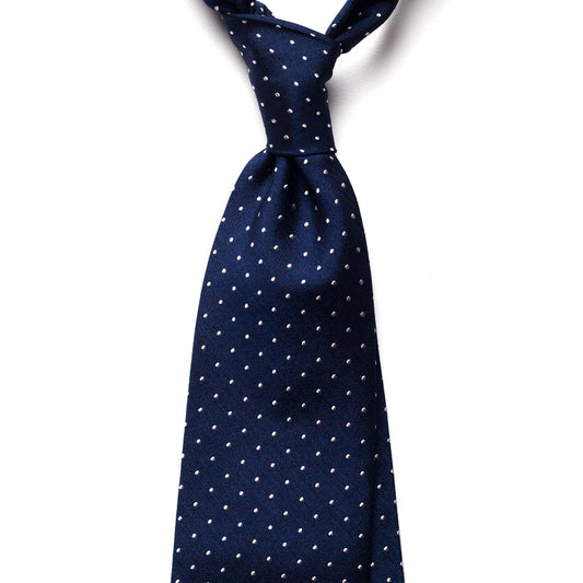 POLKA DOT JACQUARD SILK TIE