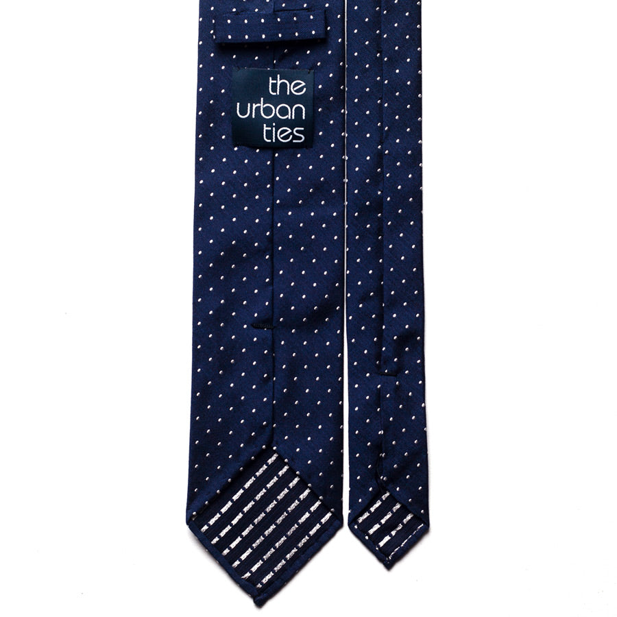 POLKA DOT JACQUARD SILK TIE