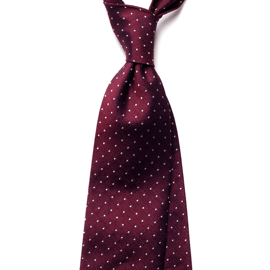POLKA DOT JACQUARD SILK TIE