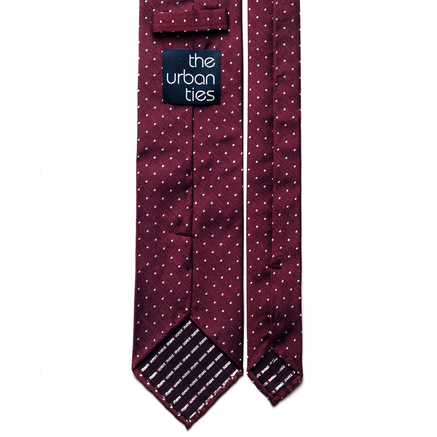 POLKA DOT JACQUARD SILK TIE
