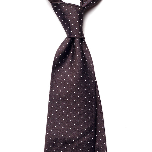 POLKA DOT JACQUARD SILK TIE