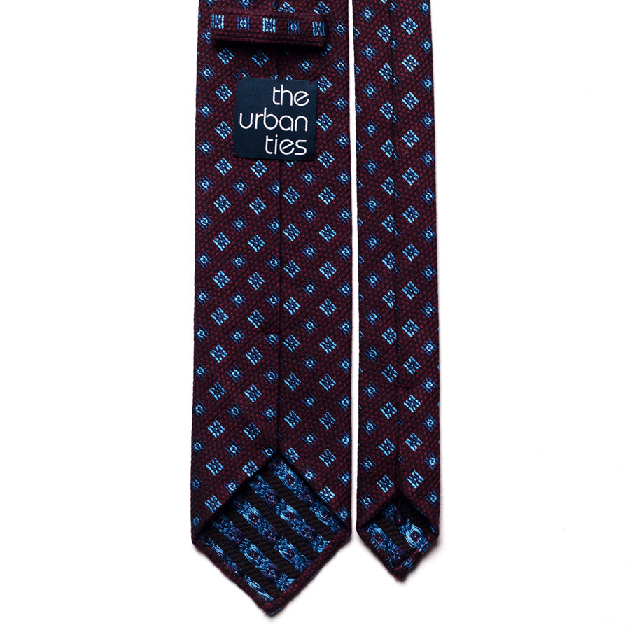 GEOMETRIC JACQUARD SILK TIE