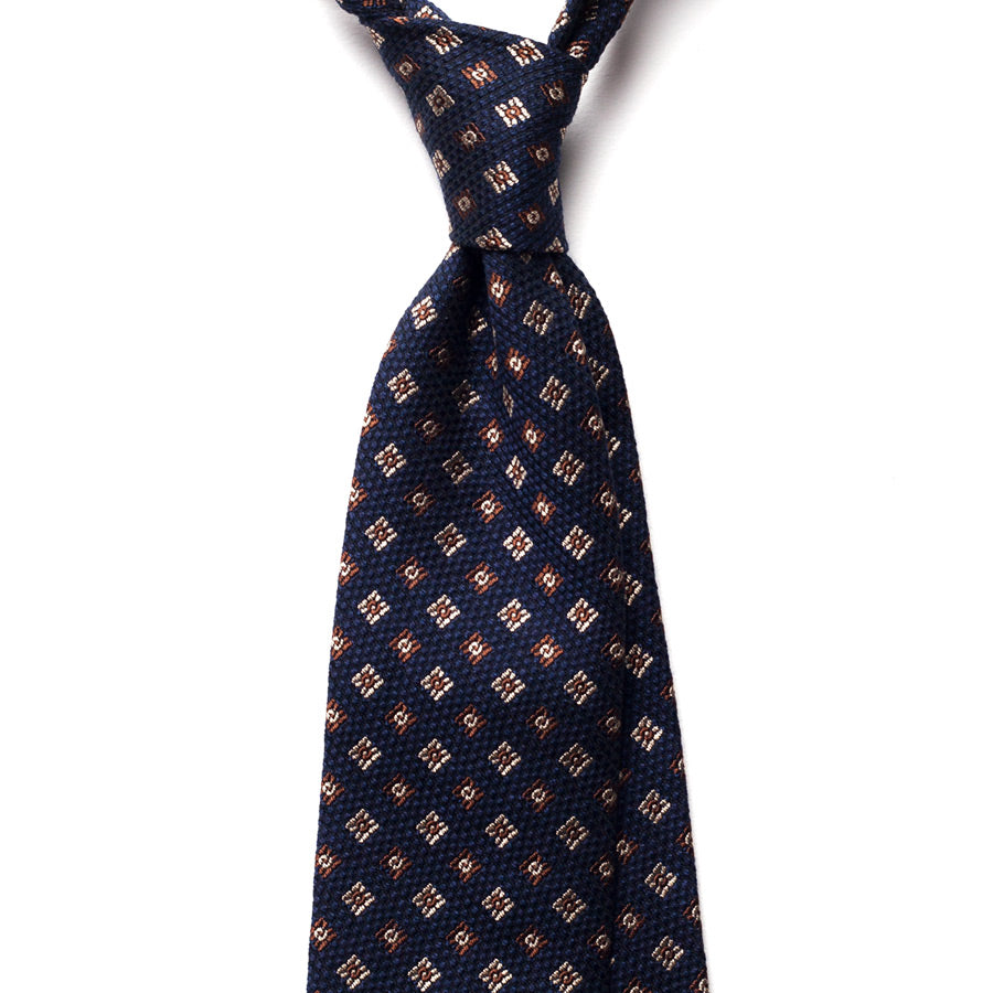 GEOMETRIC JACQUARD SILK TIE