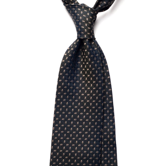 GEOMETRIC JACQUARD SILK TIE