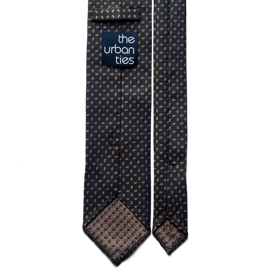 GEOMETRIC JACQUARD SILK TIE