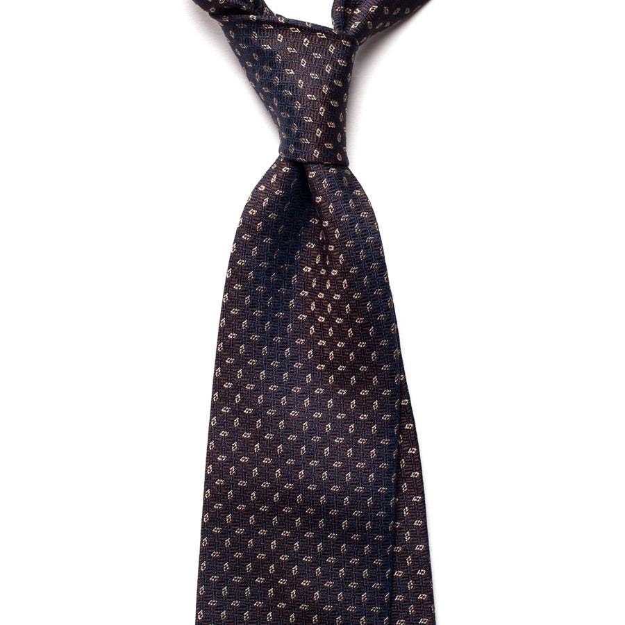 GEOMETRIC JACQUARD SILK TIE