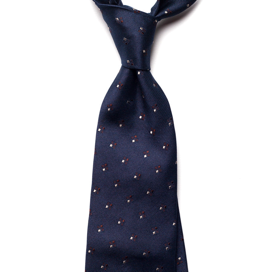GEOMETRIC JACQUARD SILK TIE