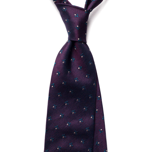 GEOMETRIC JACQUARD SILK TIE