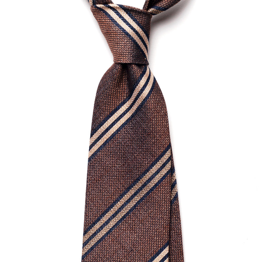 REPP STRIPE SILK/COTTON TIE