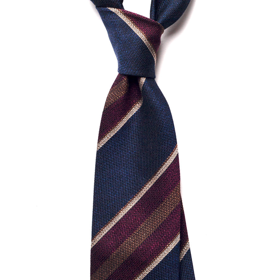 REPP STRIPE SILK/COTTON TIE