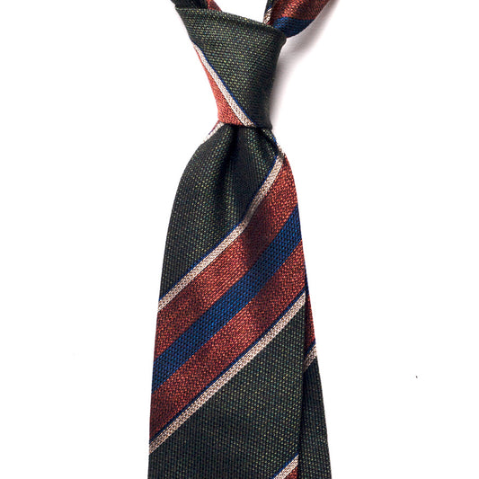 REPP STRIPE SILK/COTTON TIE