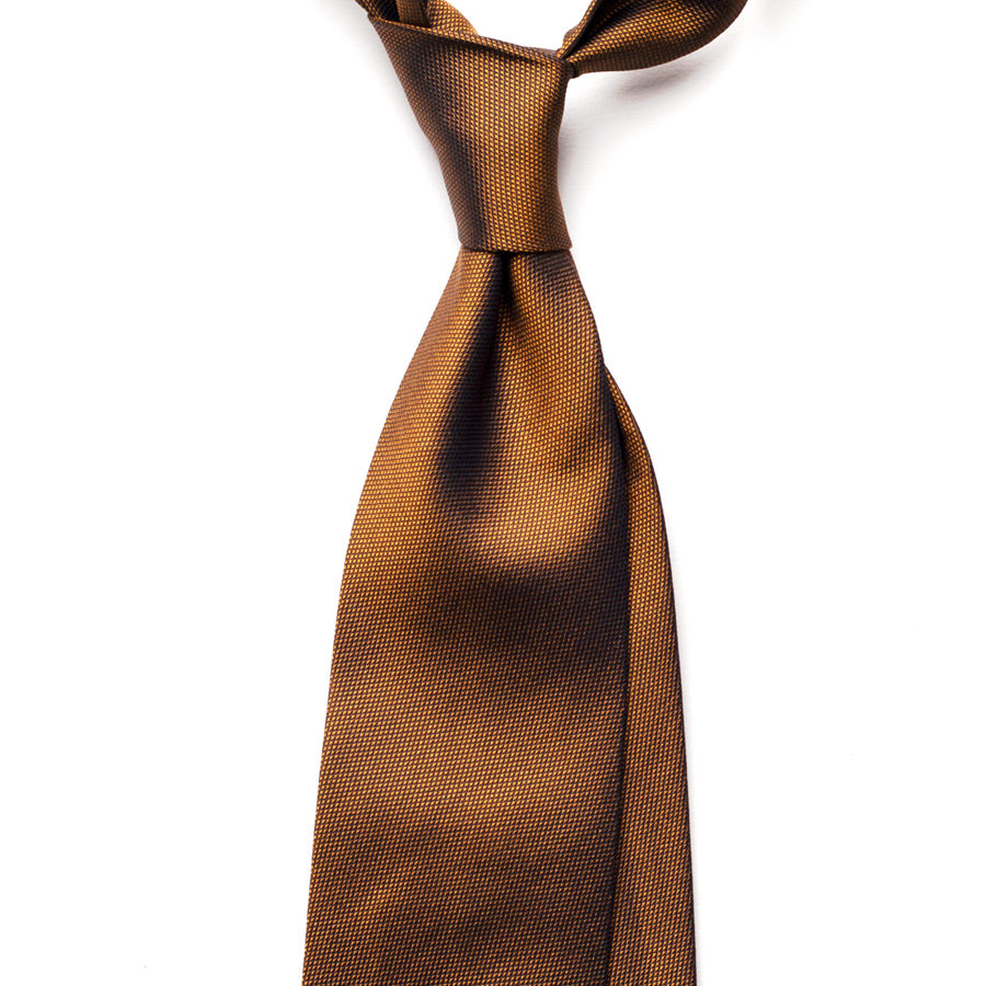 GOLD YELLOW SILK TIE