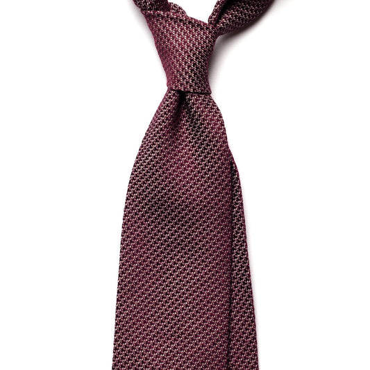 BURGUNDY SILK/COTTON TIE
