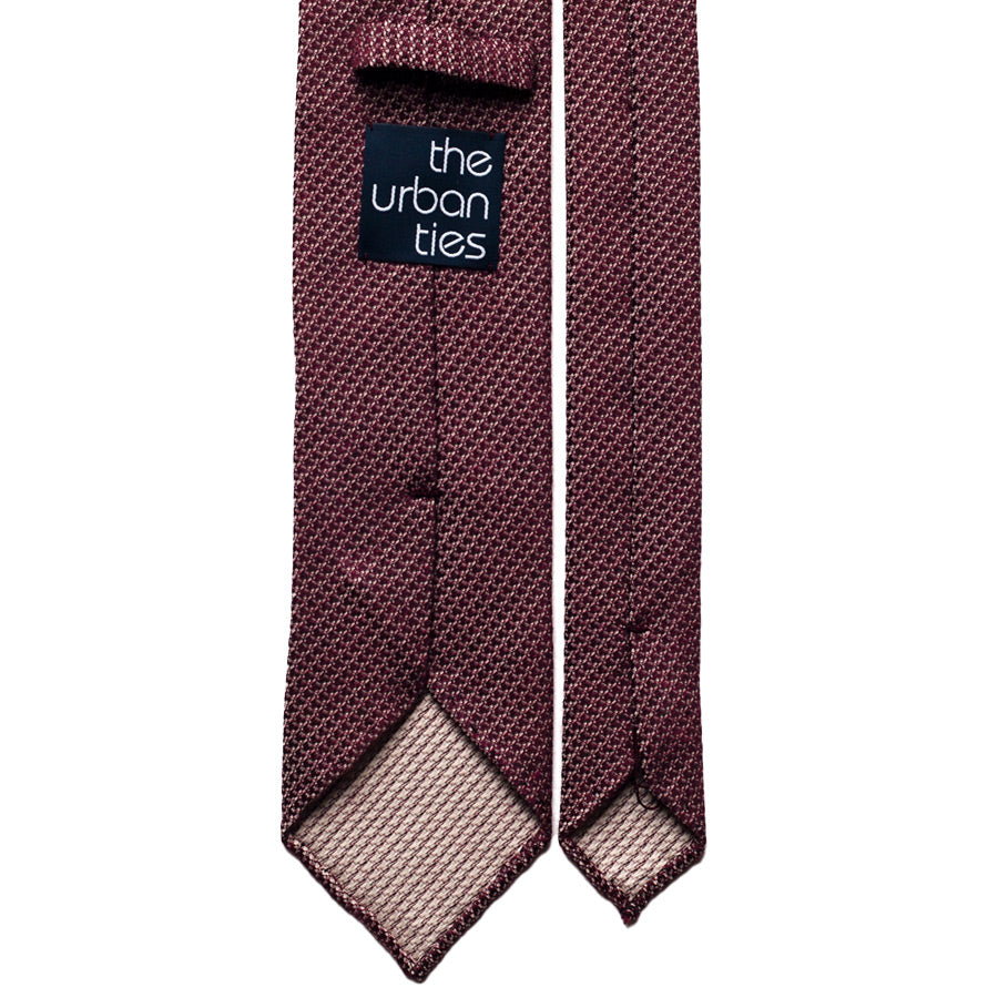 BURGUNDY SILK/COTTON TIE