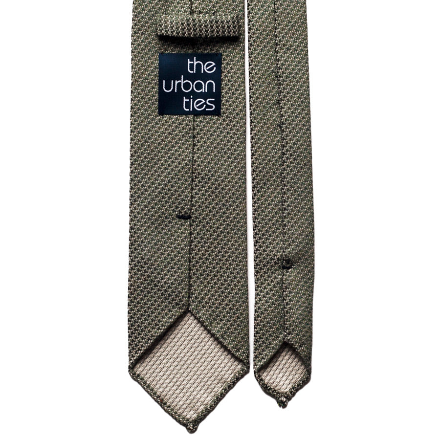 GREEN SILK/COTTON TIE